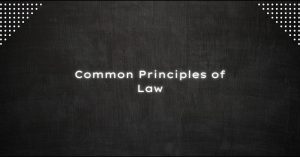 Common Principles of law
