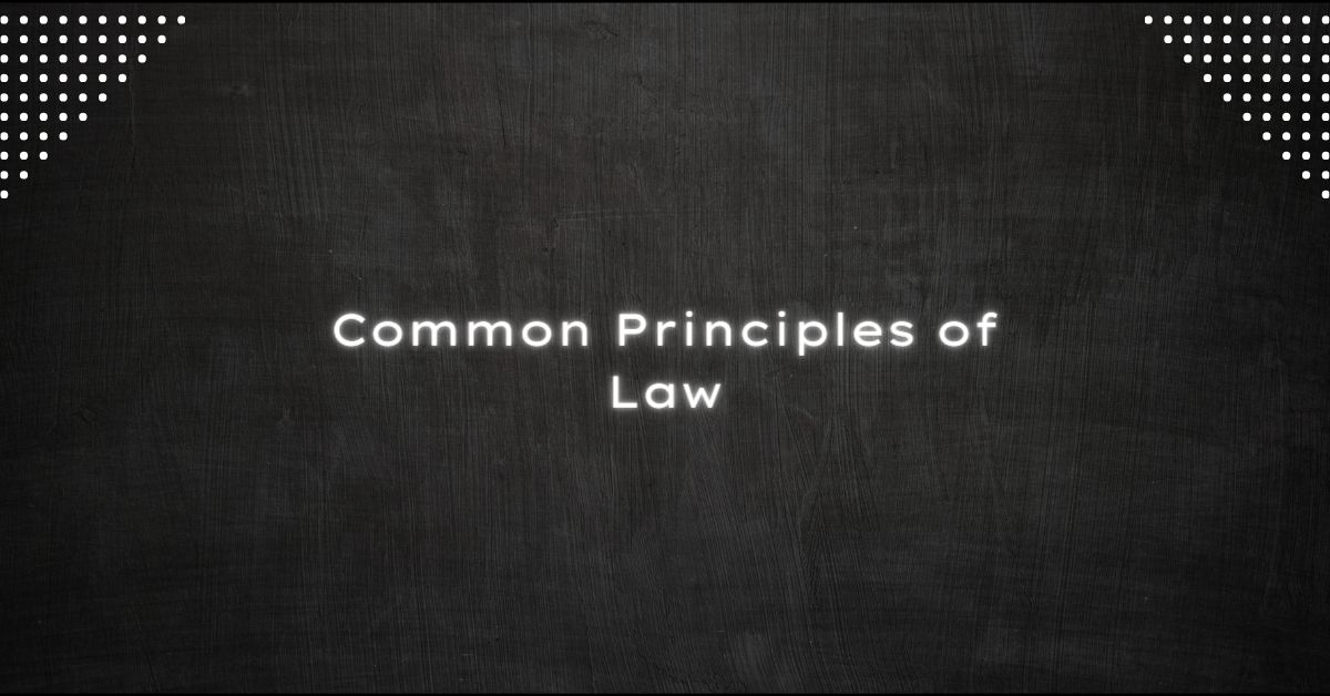 Common Principles of law
