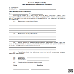 Form 14 cpc