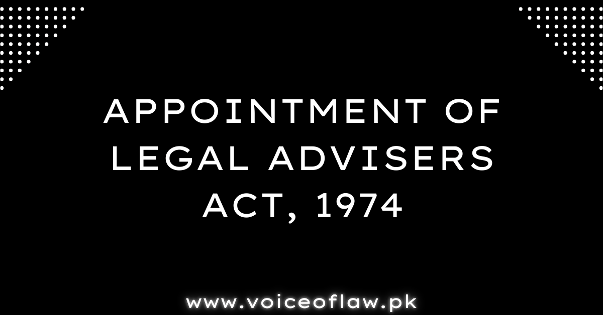 APPOINTMENT OF LEGAL ADVISERS ACT 1974-min
