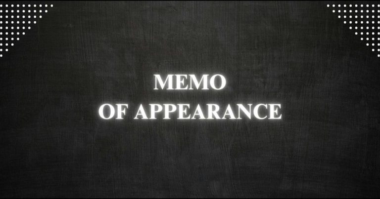 MEMO OF APPEARANCE