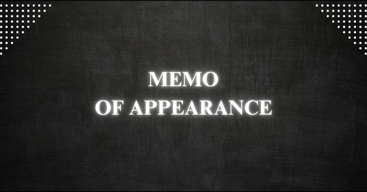 MEMO OF APPEARANCE