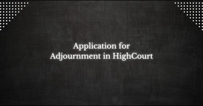 Adjournment in High Court
