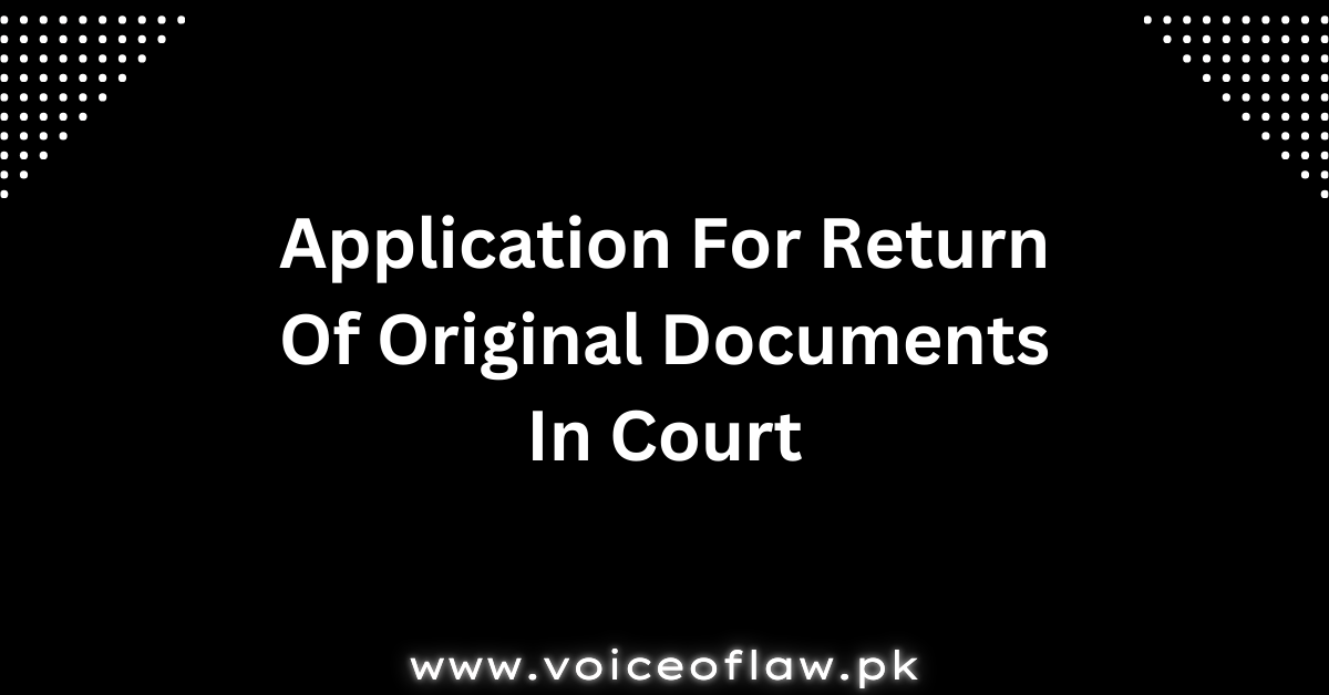 Documents Return Application