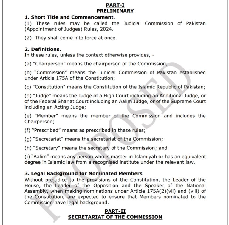 Appointment of Judges Rules 2024