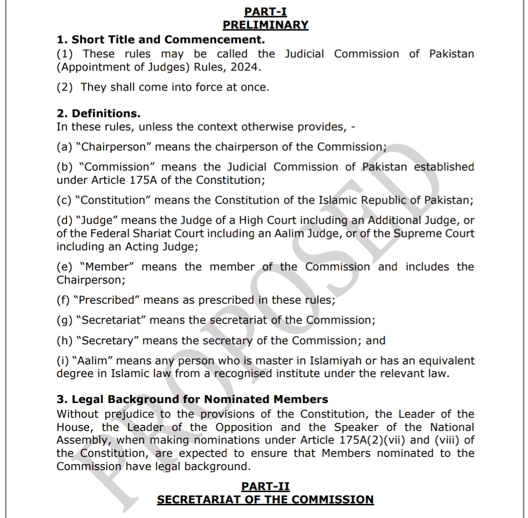 Appointment of Judges Rules 2024