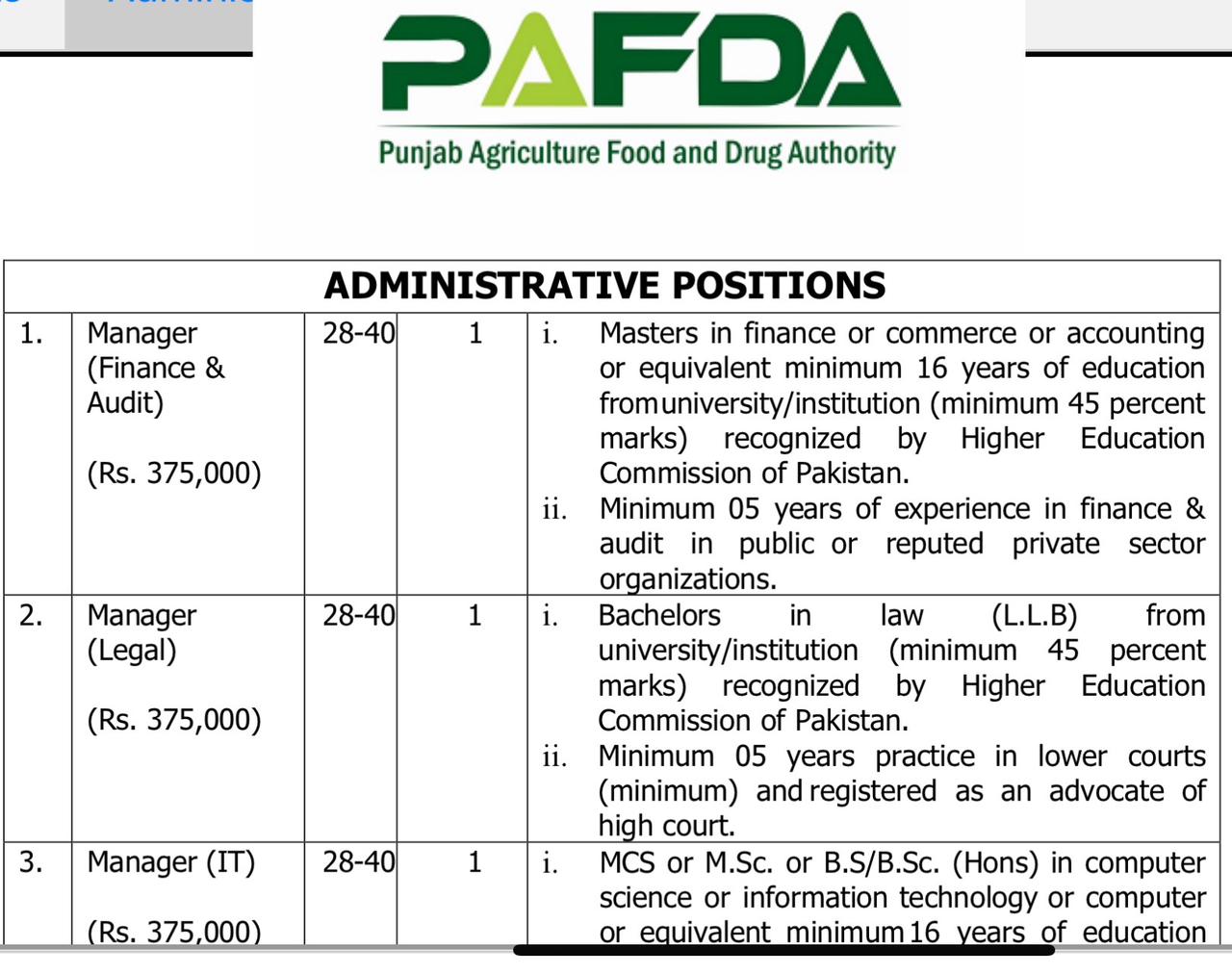 Manager Legal job
